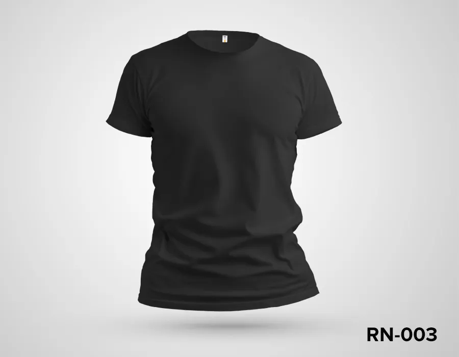 Black Round Neck Tshirt Printing Dubai
