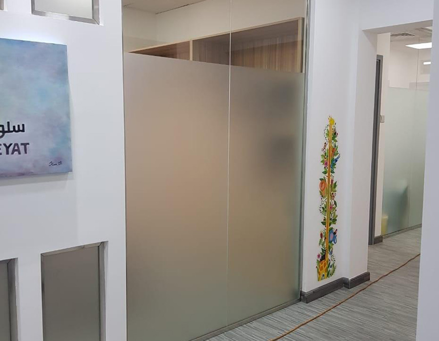 Blank Frosted Glass Sticker Dubai