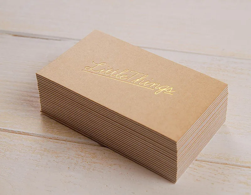 Craft Business Card Gold Foil Dubai