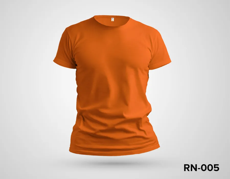 Orange Round Neck Tshirt Printing Dubai