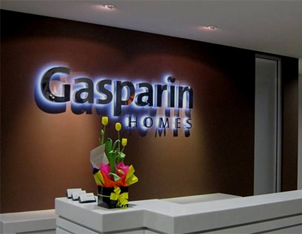 reception signage dubai