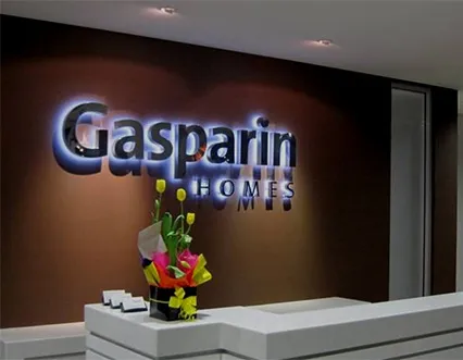 reception signage dubai