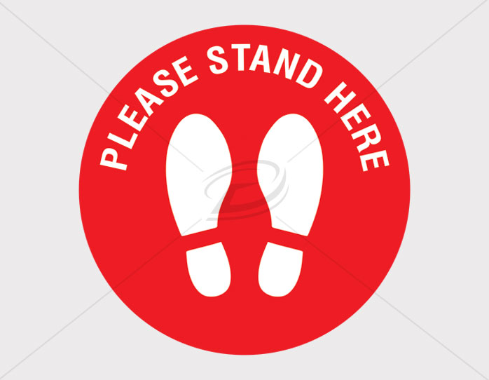 Social Distancing Floor Direction Sticker Dubai