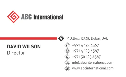 Business Cards Template Dubai
