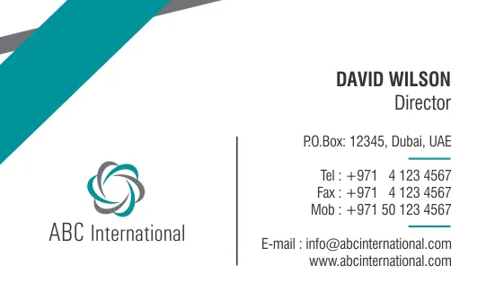 Business Cards Template Dubai