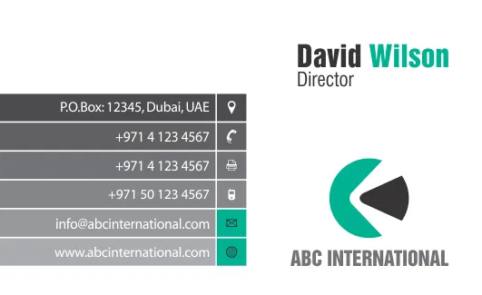 Business Cards Template Dubai