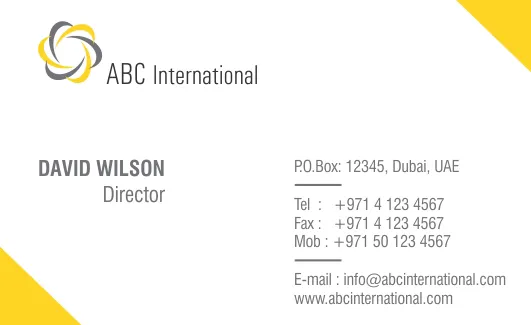 Business Cards Template Dubai