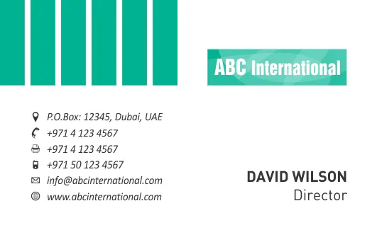 Business Cards Template Dubai