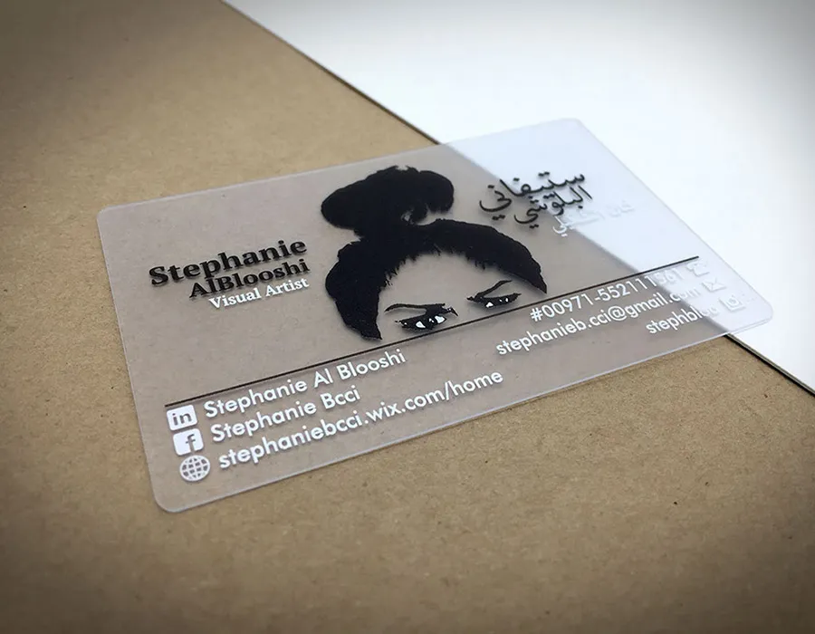 Transparent Business Cards Printing Dubai