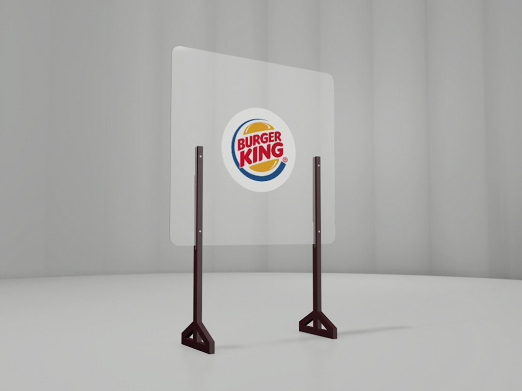 Wooden Base Acrylic Partition Stand Printing Dubai