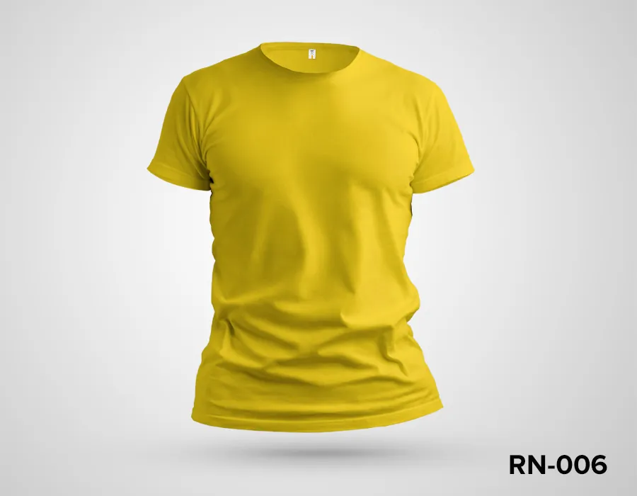 Yellow Round Neck Tshirt Printing Dubai